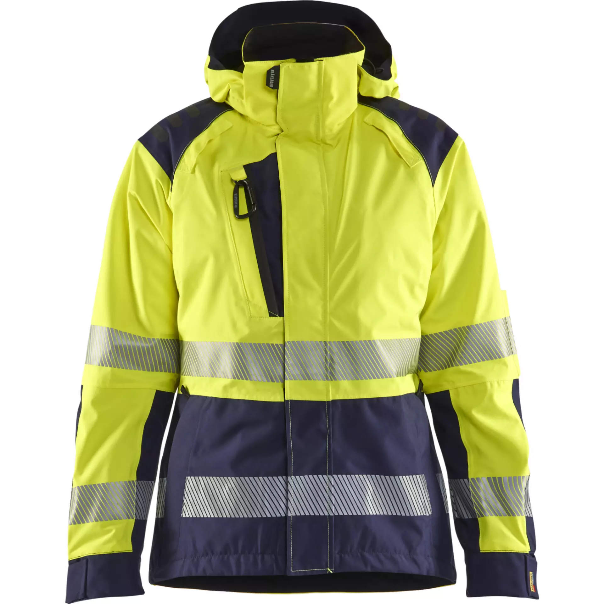 Blåkläder 443619873389, Women's High-Vis Shell Jacket, High-Vis Yellow/Navy Blue