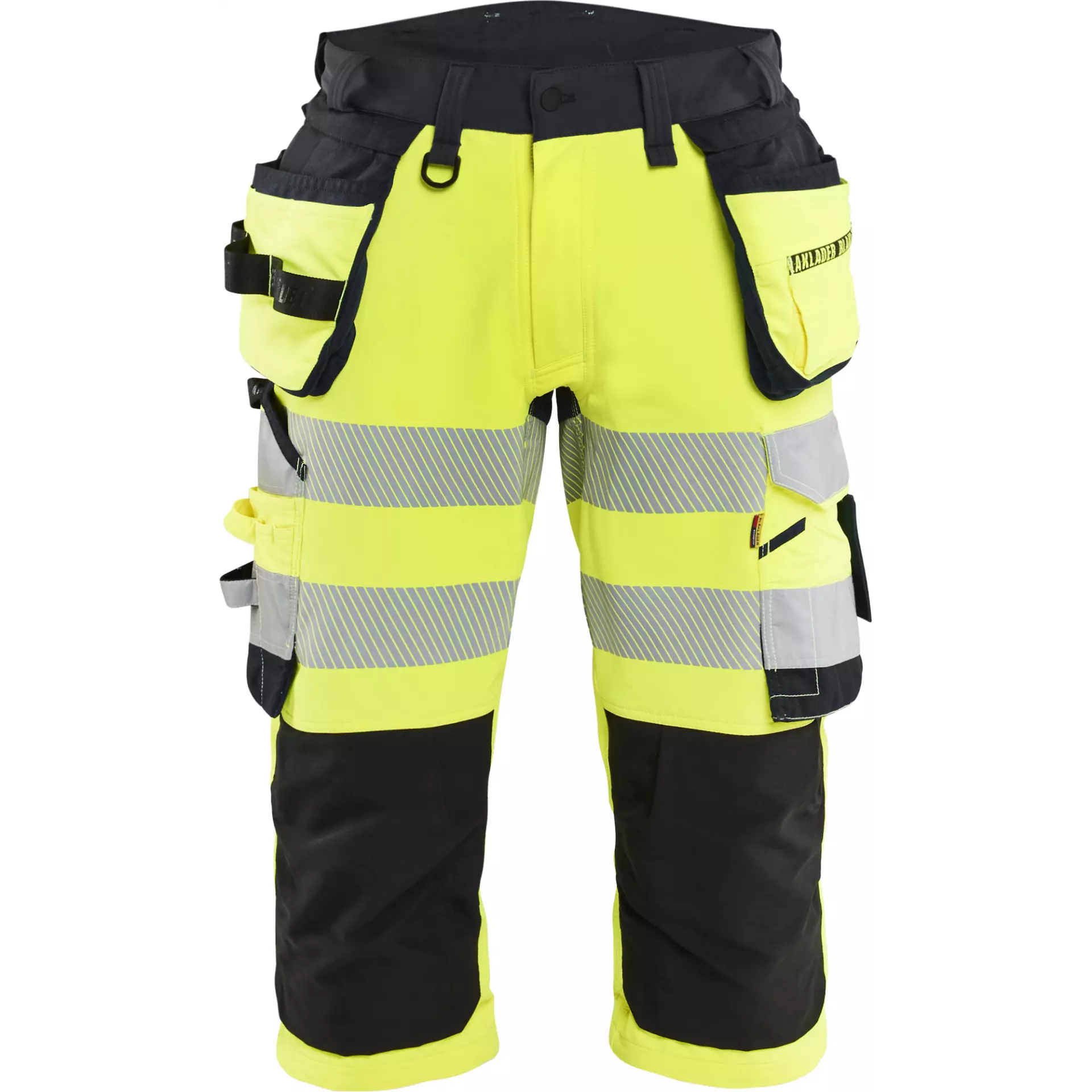 Blåkläder 112316483399, High-Vis Pirate Pants, 4-Way Stretch, Hi-Vis Yellow/Black