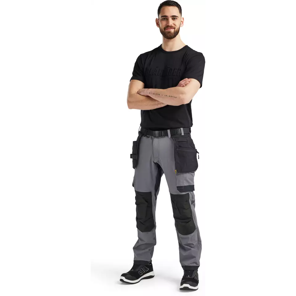 Blåkläder 172016459699, Holster Pants, 4-Way Stretch, Gray/Black, image 5, gallery thumbnail