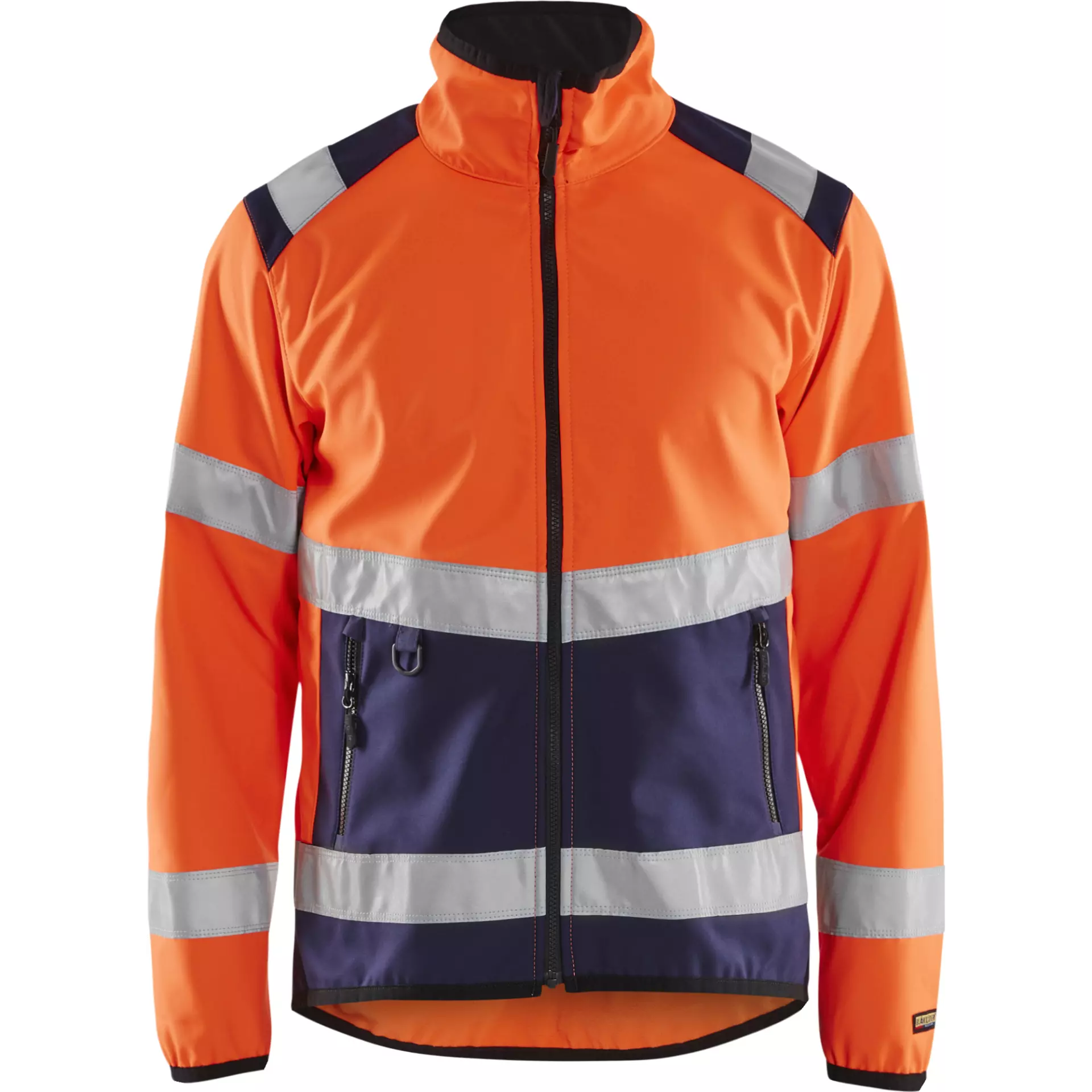 Blåkläder 487725165389, High-Vis Softshell Jacket, Hi-Vis Orange/Navy