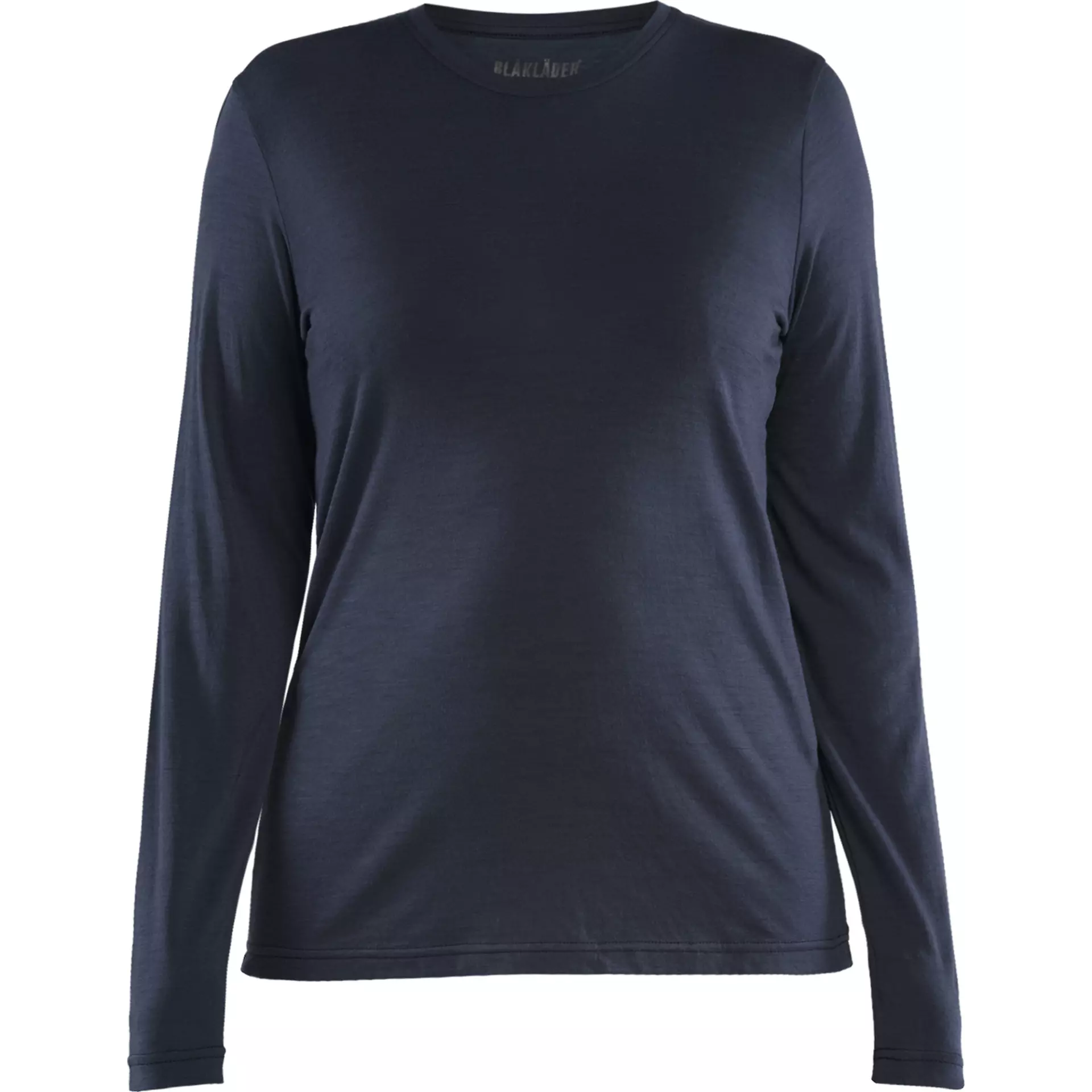 Blåkläder 353917438600, Women's Long Sleeve Merino Wool T-Shirt, Dark Blue