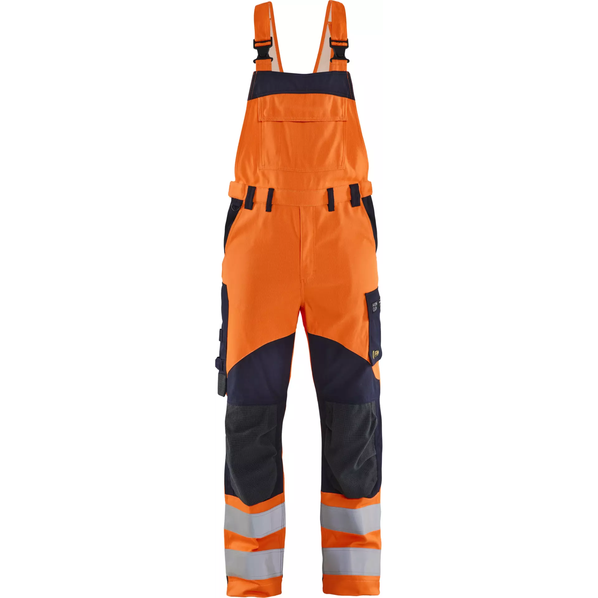 Blåkläder 288915135389, Multinorm Bib Overall with Inherent Flame Protection, Orange/Dark Navy