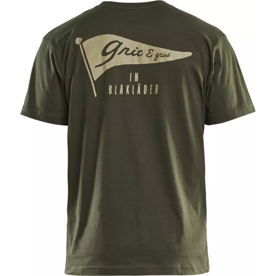 Blåkläder 942010424209, T-shirt Grit Flag, skogsgrön, image 4, gallery thumbnail