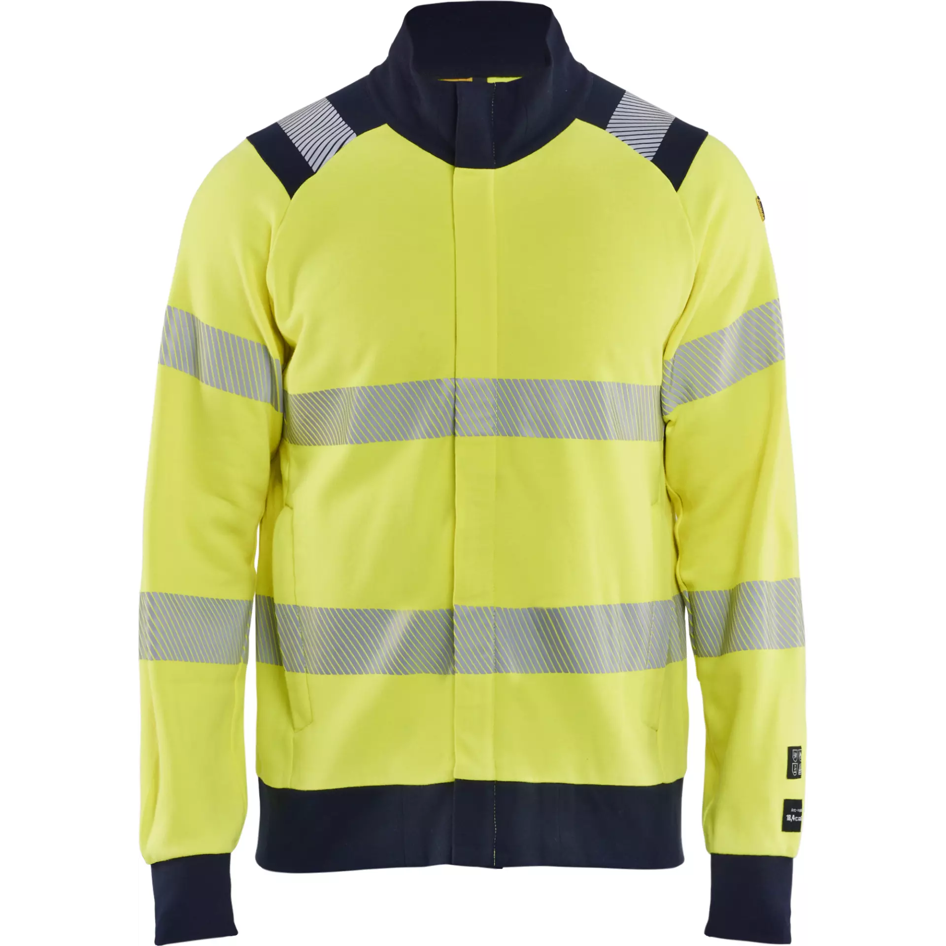 Blåkläder 346117623389, Multinorm Sweatshirt With Zip, Yellow/Navy