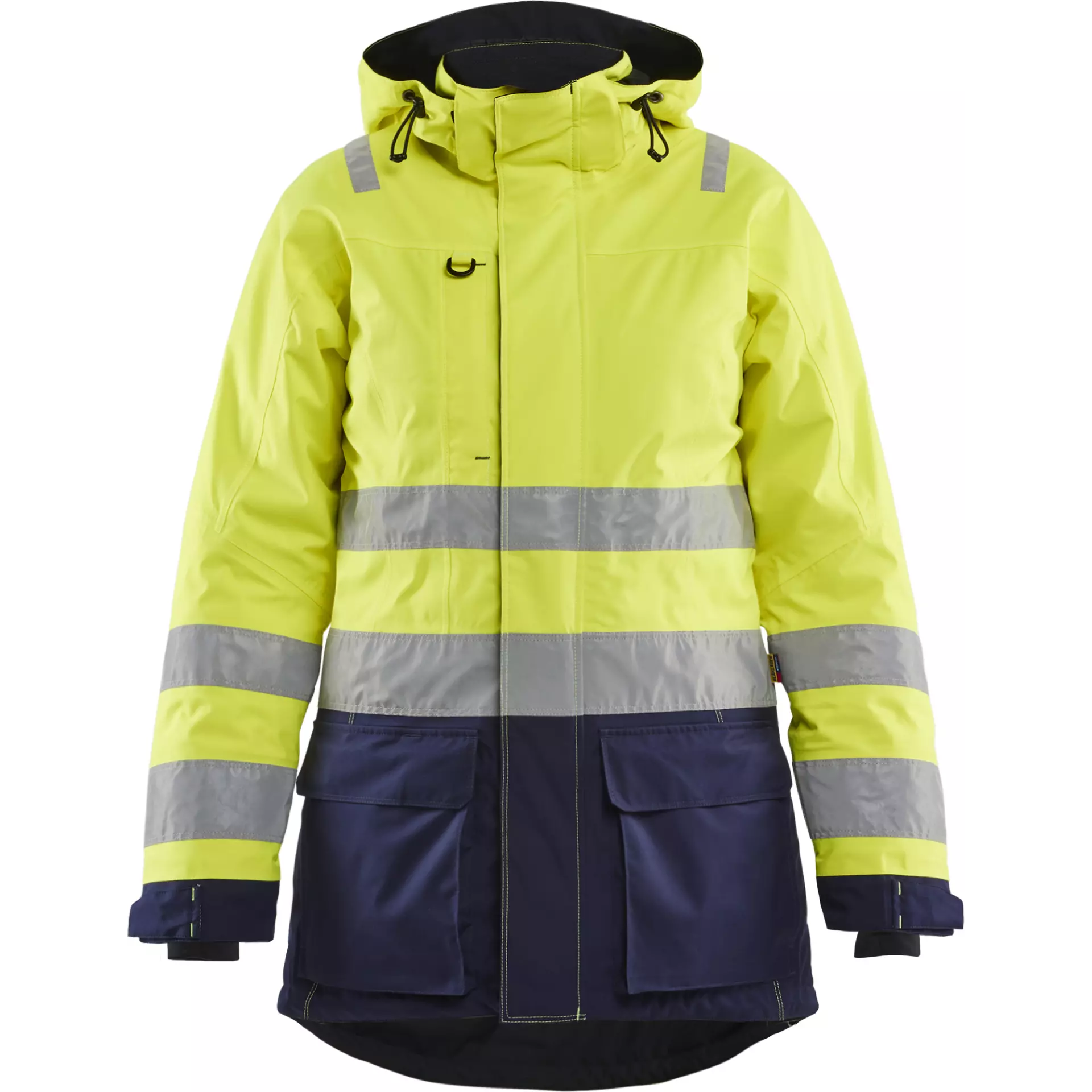 Blåkläder 447219873389, Ladies High-Vis Winter Parka, High-Vis Yellow/Navy