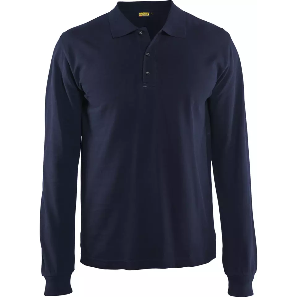 Blåkläder 338810508900, Long Sleeve Pique Shirt, Dark Blue, image 1, gallery thumbnail