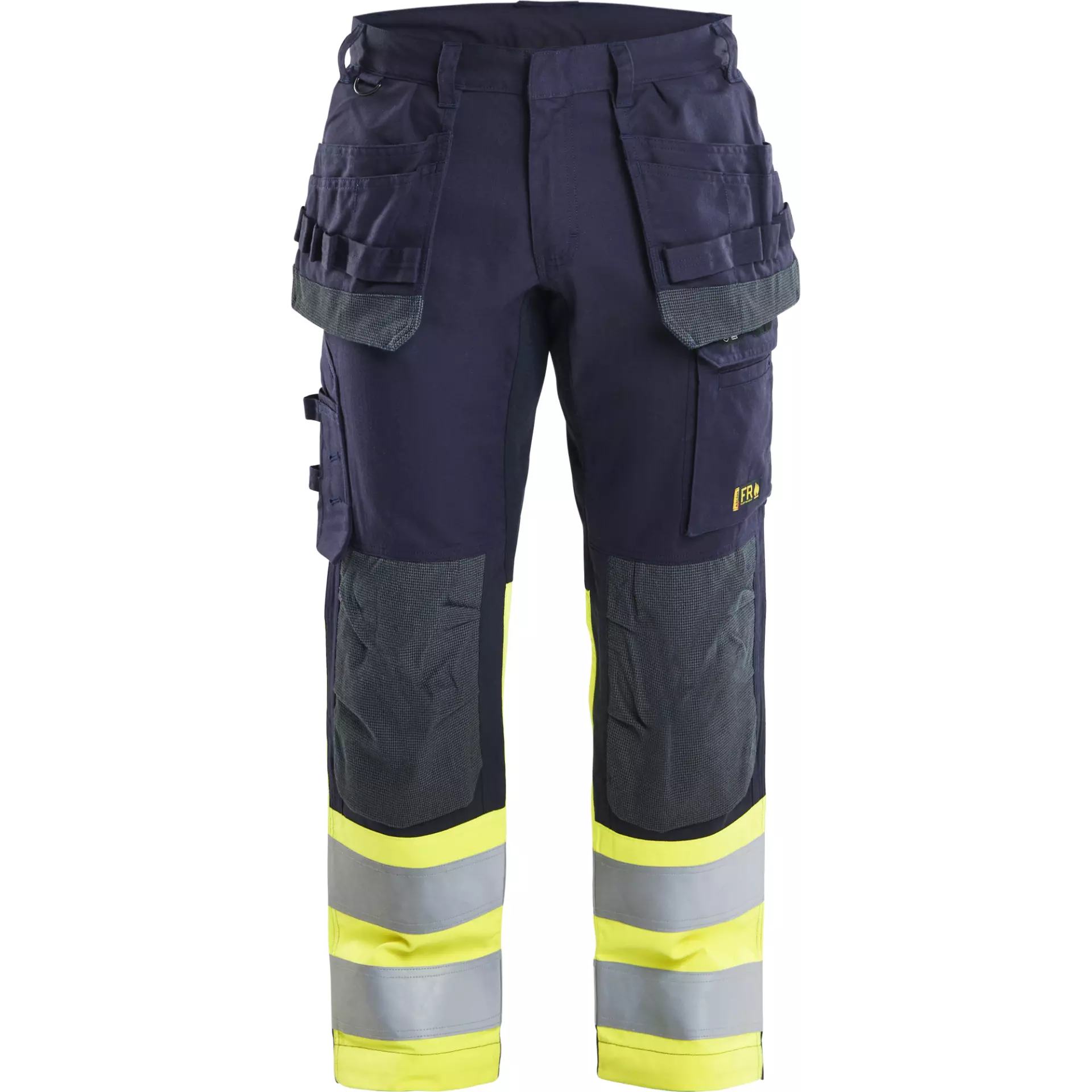 Blåkläder 148715128933, Multinorm Stretch Holster Trousers with Inherent Flame Protection, Dark Blue/Yellow