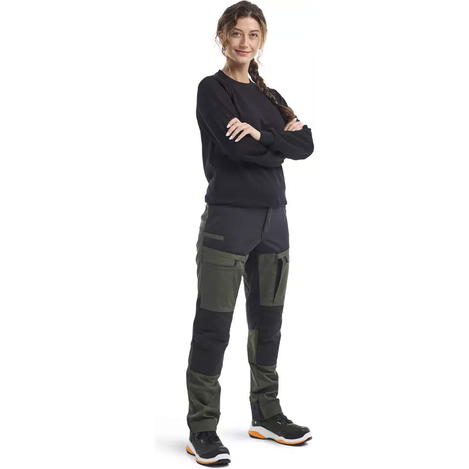 Blåkläder 716618454298, Women's Stretch Work Pants, Forest Green/Black, image 5, gallery thumbnail