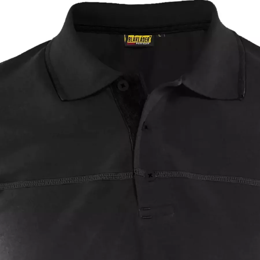 **Ribbed Collar with a Button Closure** gives you a polished look with a comfortable, adjustable fit.