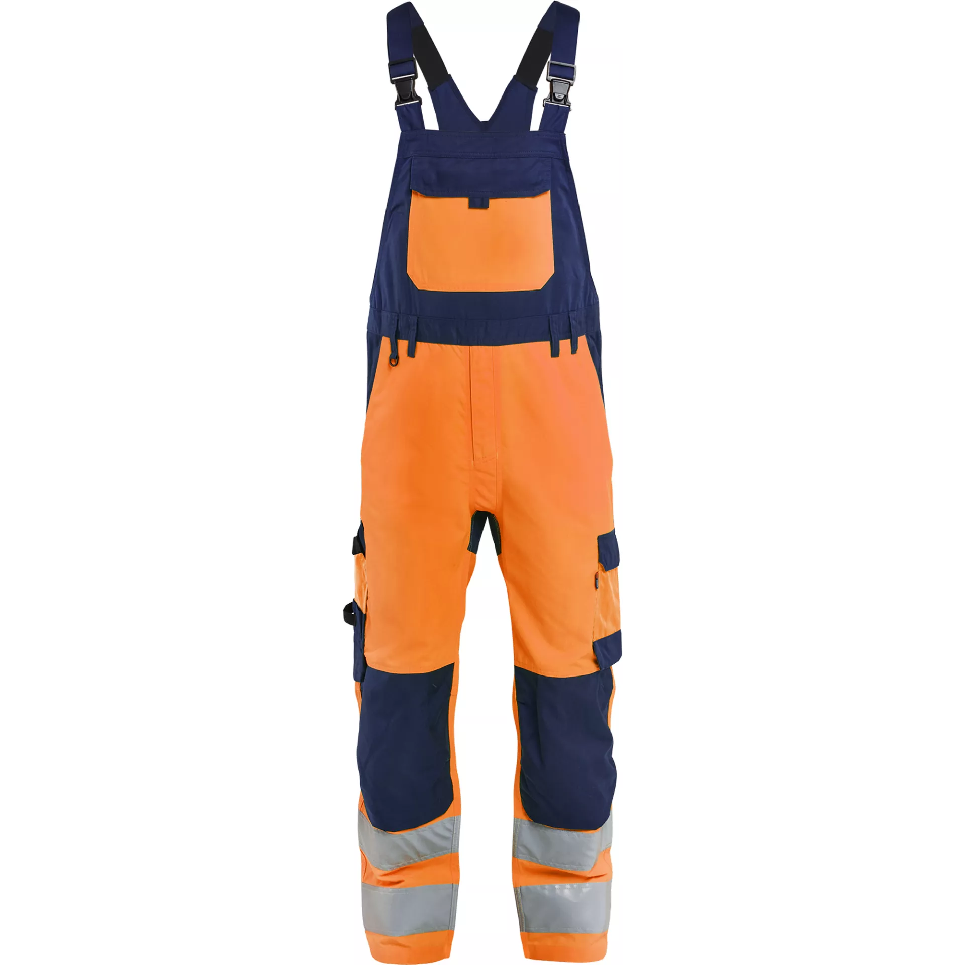 Blåkläder 266319055389, High-Vis Bib Overalls, Hi-Vis Orange/Navy