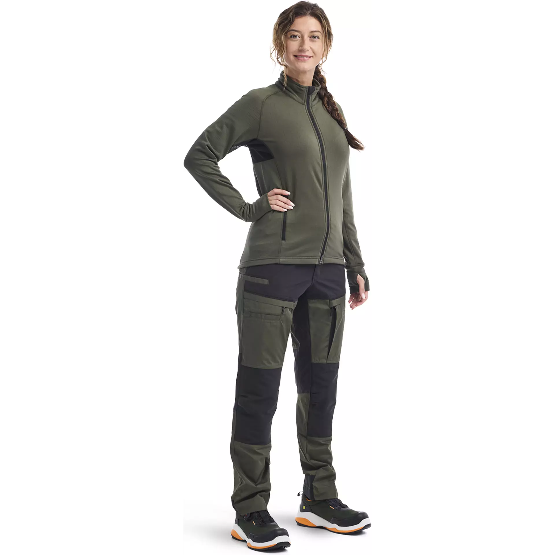 Blåkläder 716618454298, Women's Stretch Work Pants, Forest Green/Black, image 4
