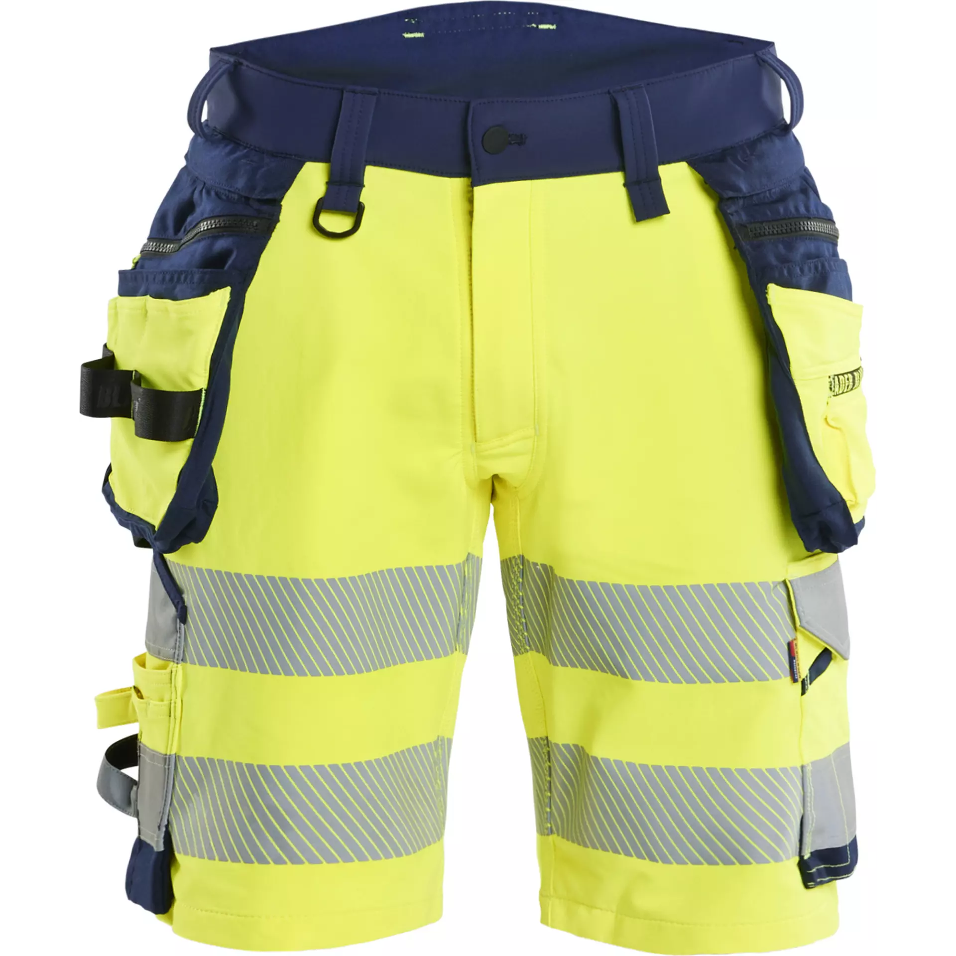 Blåkläder 112016483389, High-Vis Holster Shorts, 4-Way Stretch, Hi-Vis Yellow/Navy