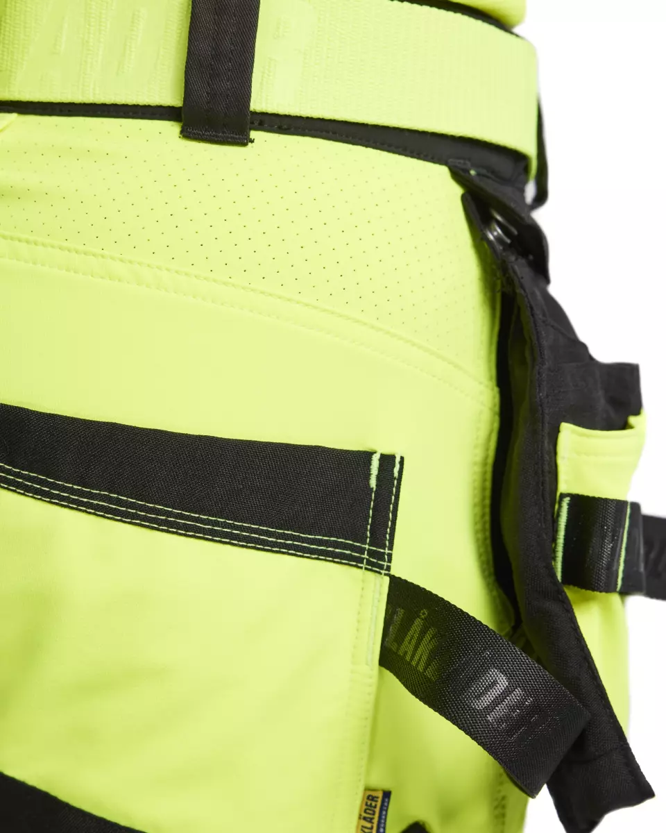 Blåkläder 702016483399, Women's High-Vis Work Shorts, 4-Way Stretch, Hi-Vis Yellow/Black, image 8, gallery thumbnail