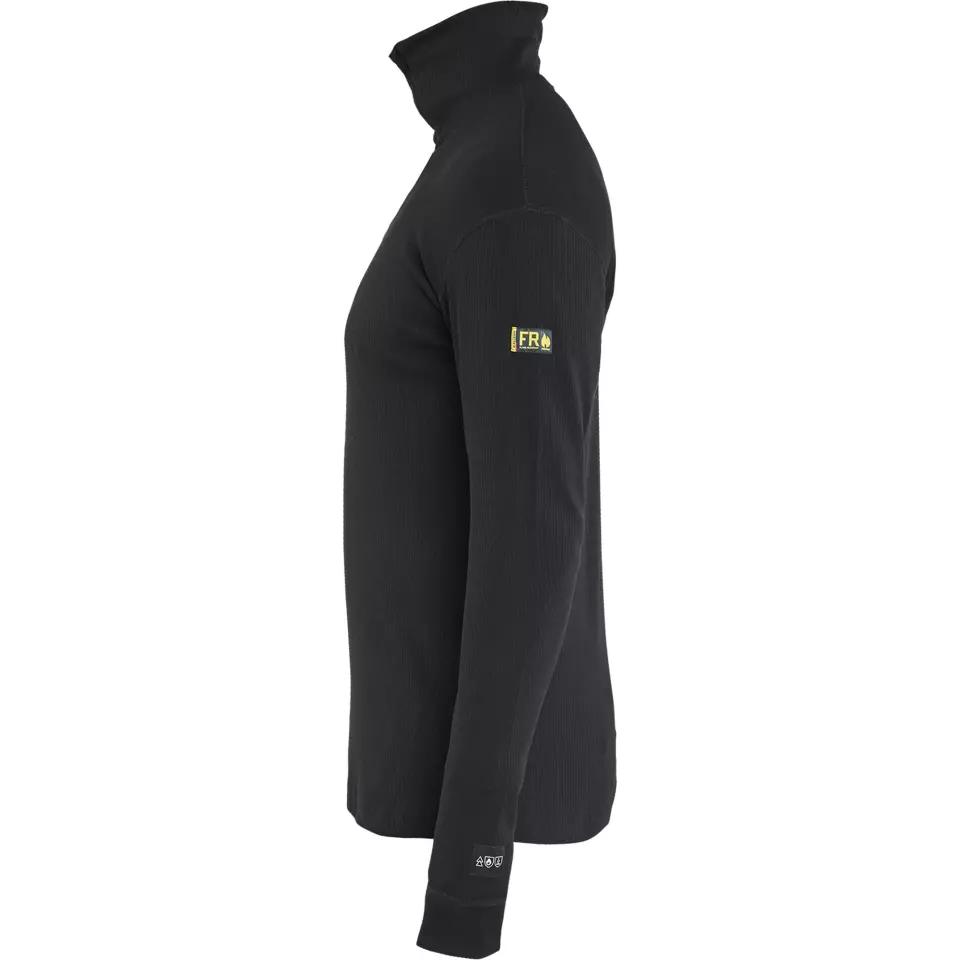 Blåkläder 489817649900, Flame Retardant Long Sleeve Base Layer Shirt, Black, image 2, gallery thumbnail