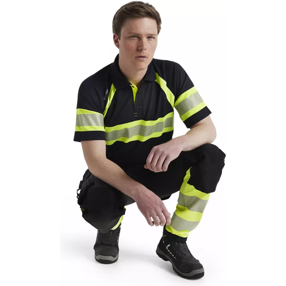 Blåkläder 199316429933, High-Vis Holster Pants, 4-Way Stretch, Black/Hi-Vis Yellow, image 6, gallery thumbnail