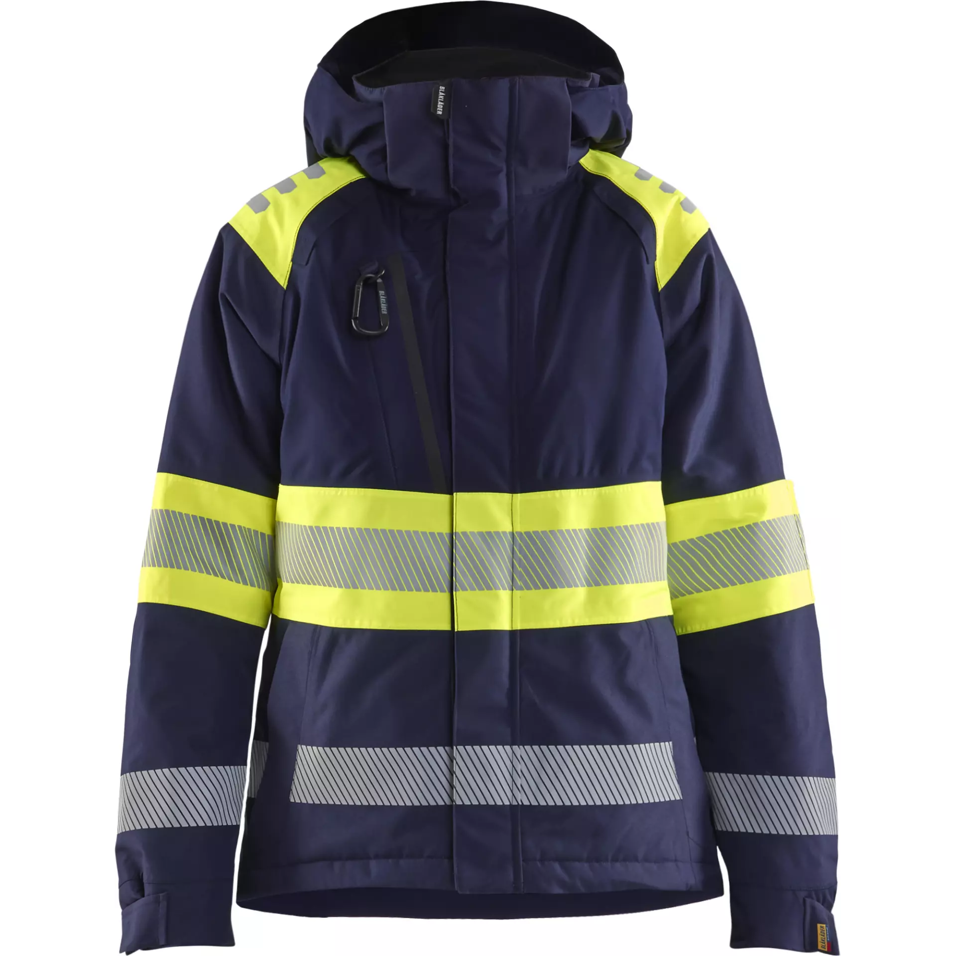 Blåkläder 447019778933, Women's High-Vis Winter Jacket, Dark Blue/High-Vis Yellow