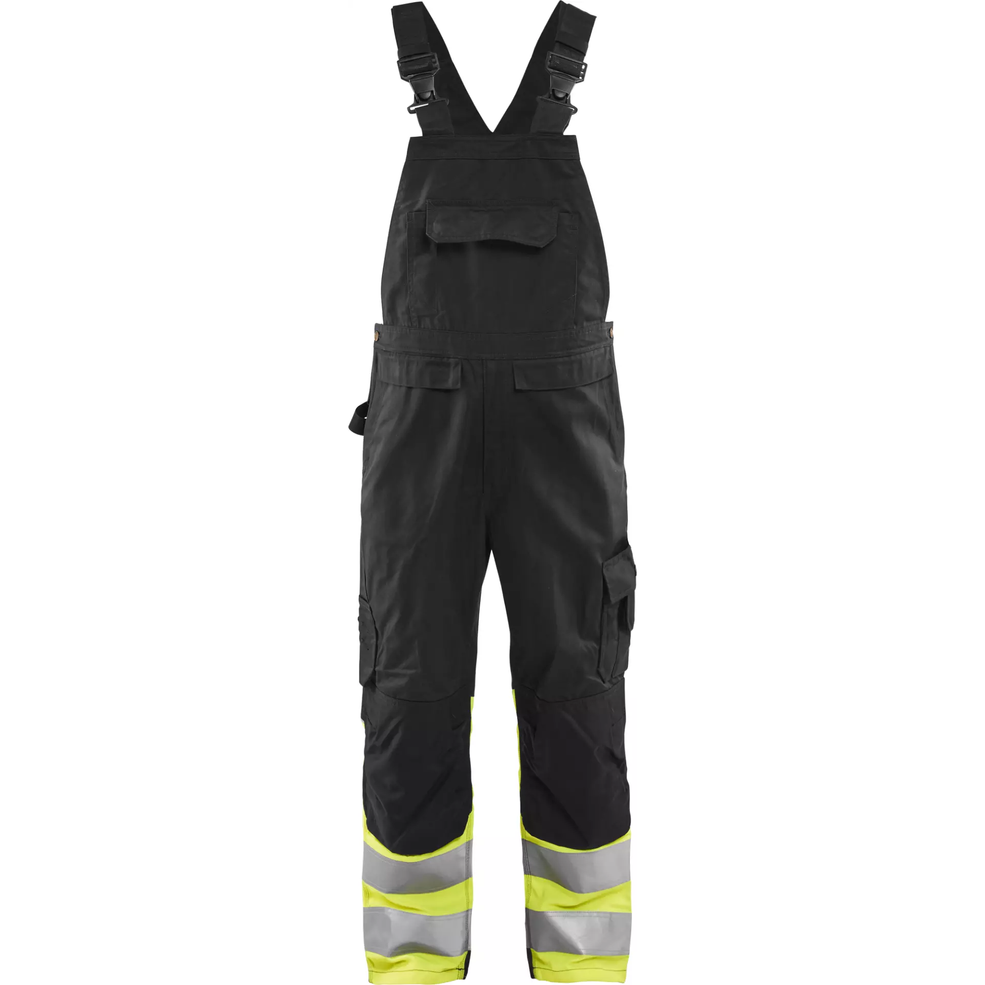 Blåkläder 266218009933, Hi-Vis Bib Overall, Black/Hi-Vis Yellow