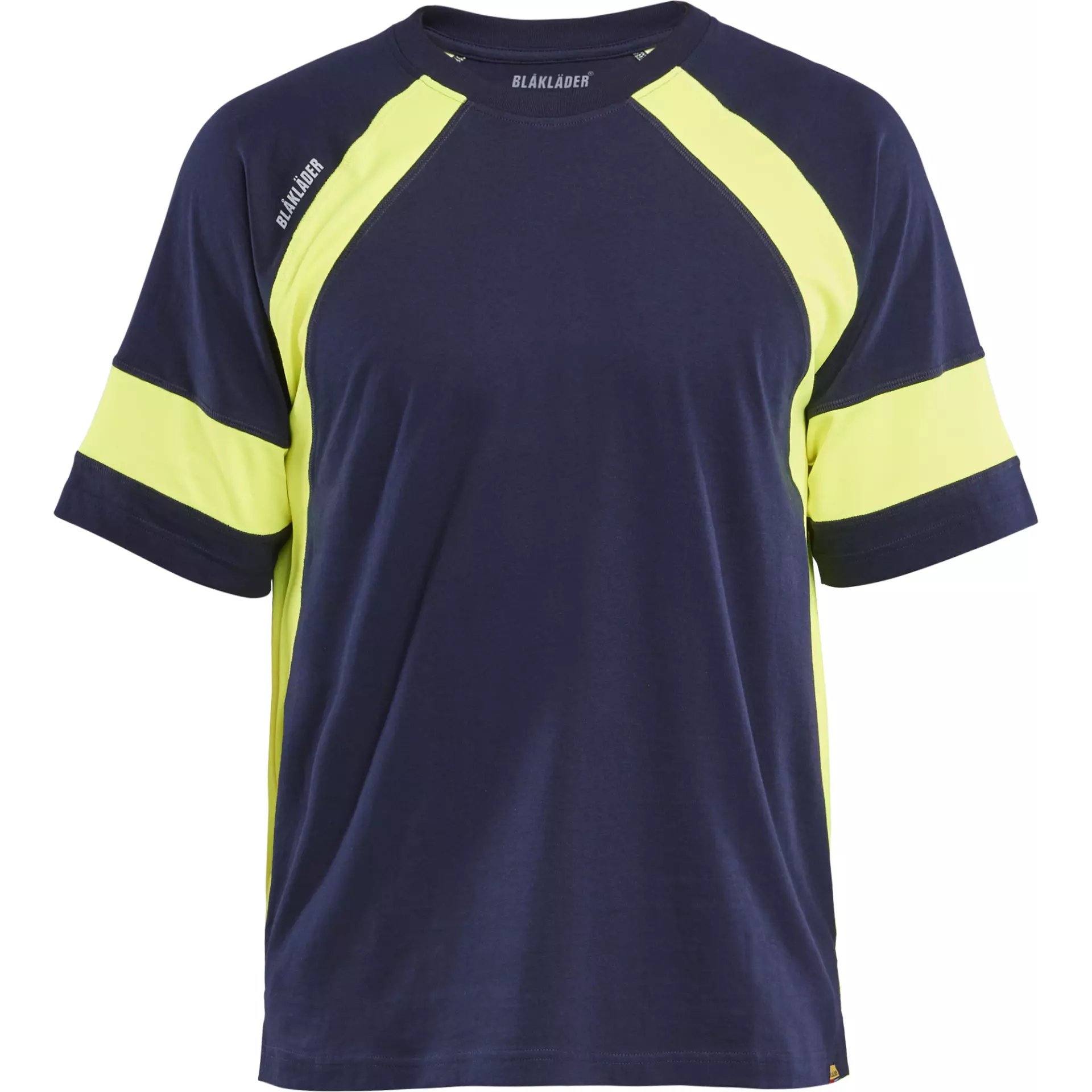Blåkläder 352310308833, T-Shirt, Dark Blue/Hi-Vis Yellow