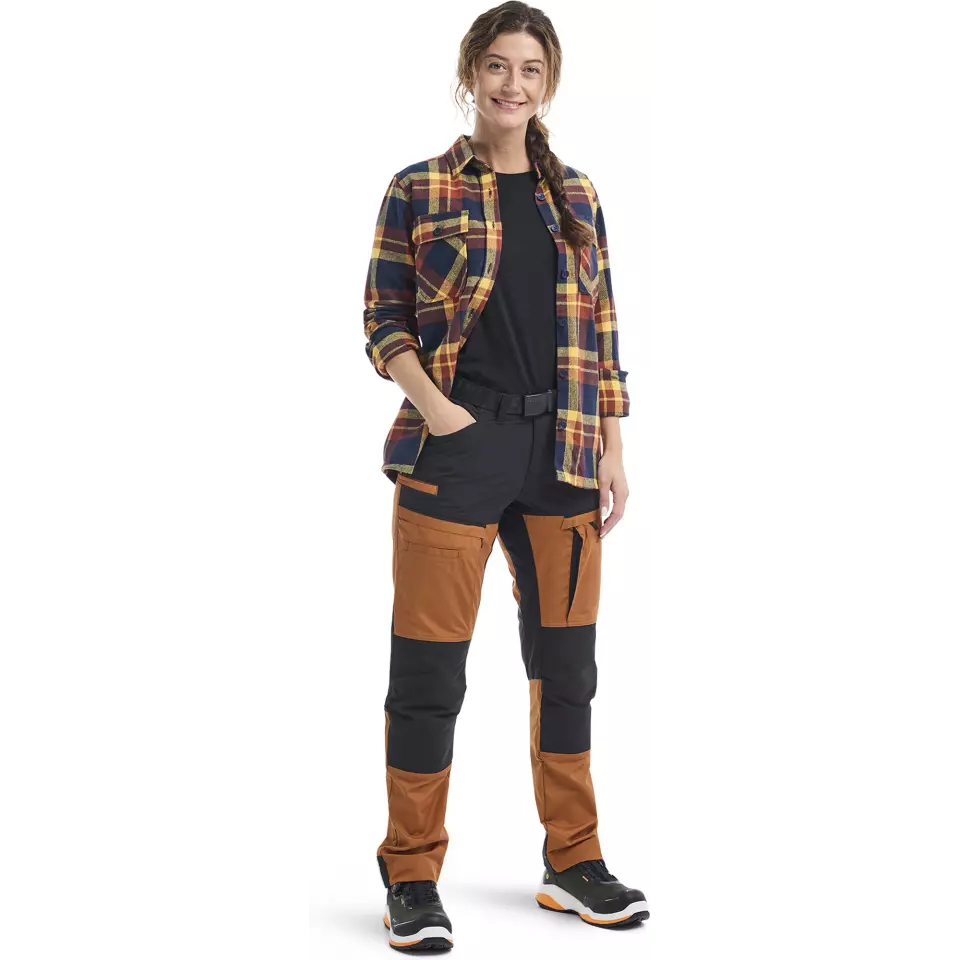 Blåkläder 716618454099, Women's Stretch Work Pants, Rust/Black, image 4, gallery thumbnail