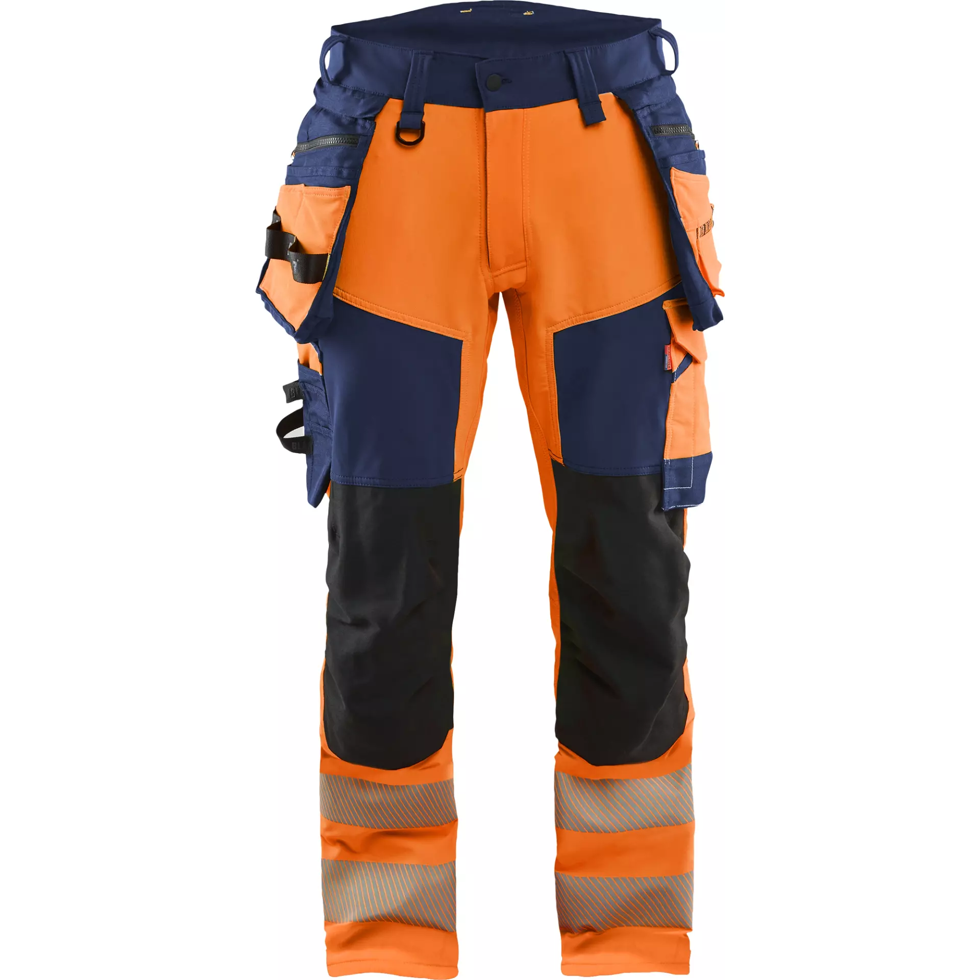 Blåkläder 112216485389, High-Vis Holster Trousers, 4-Way Stretch, Hi-Vis Orange/Dark Blue