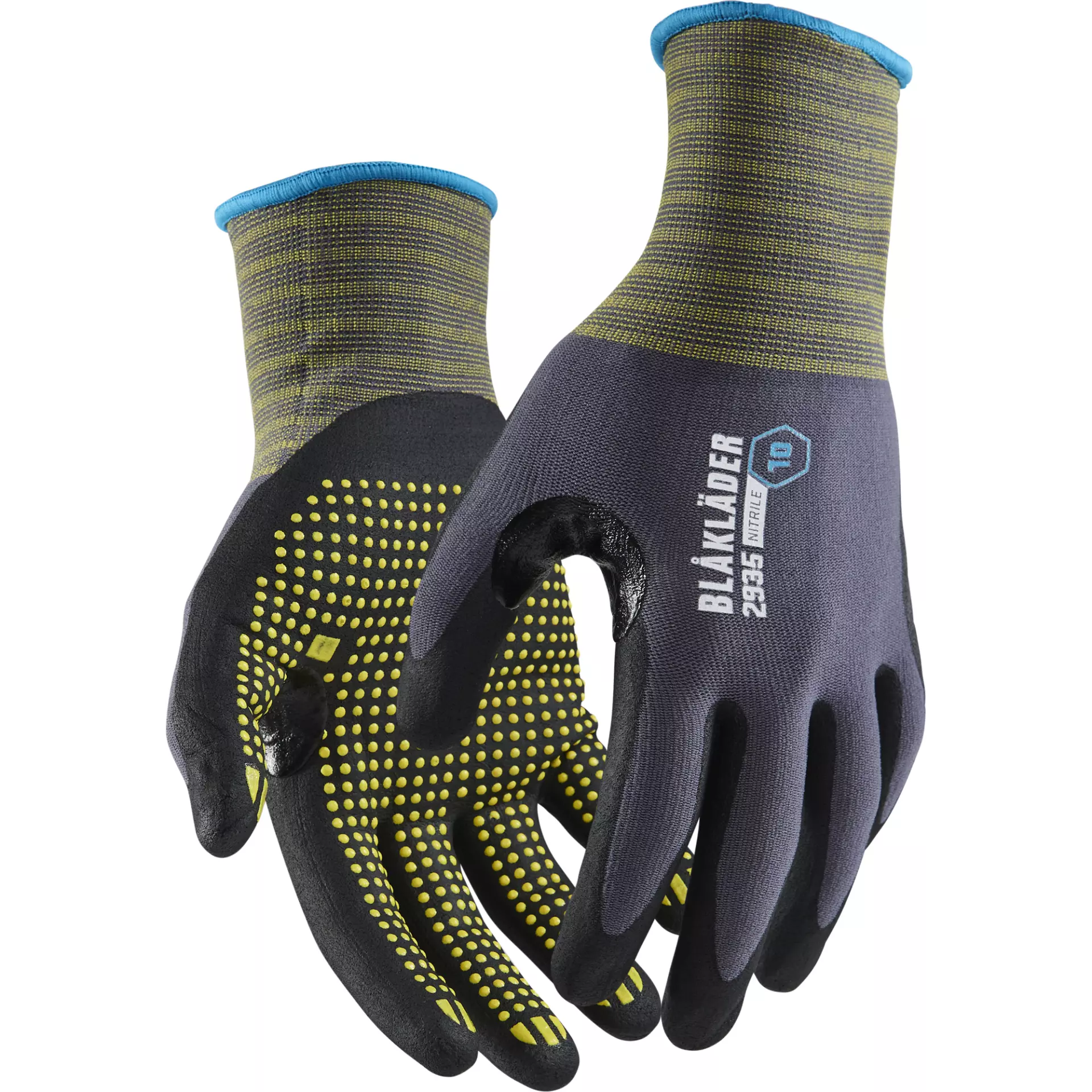Blåkläder 293514569400, Nitrile Coated Work Glove with Dots, Gray