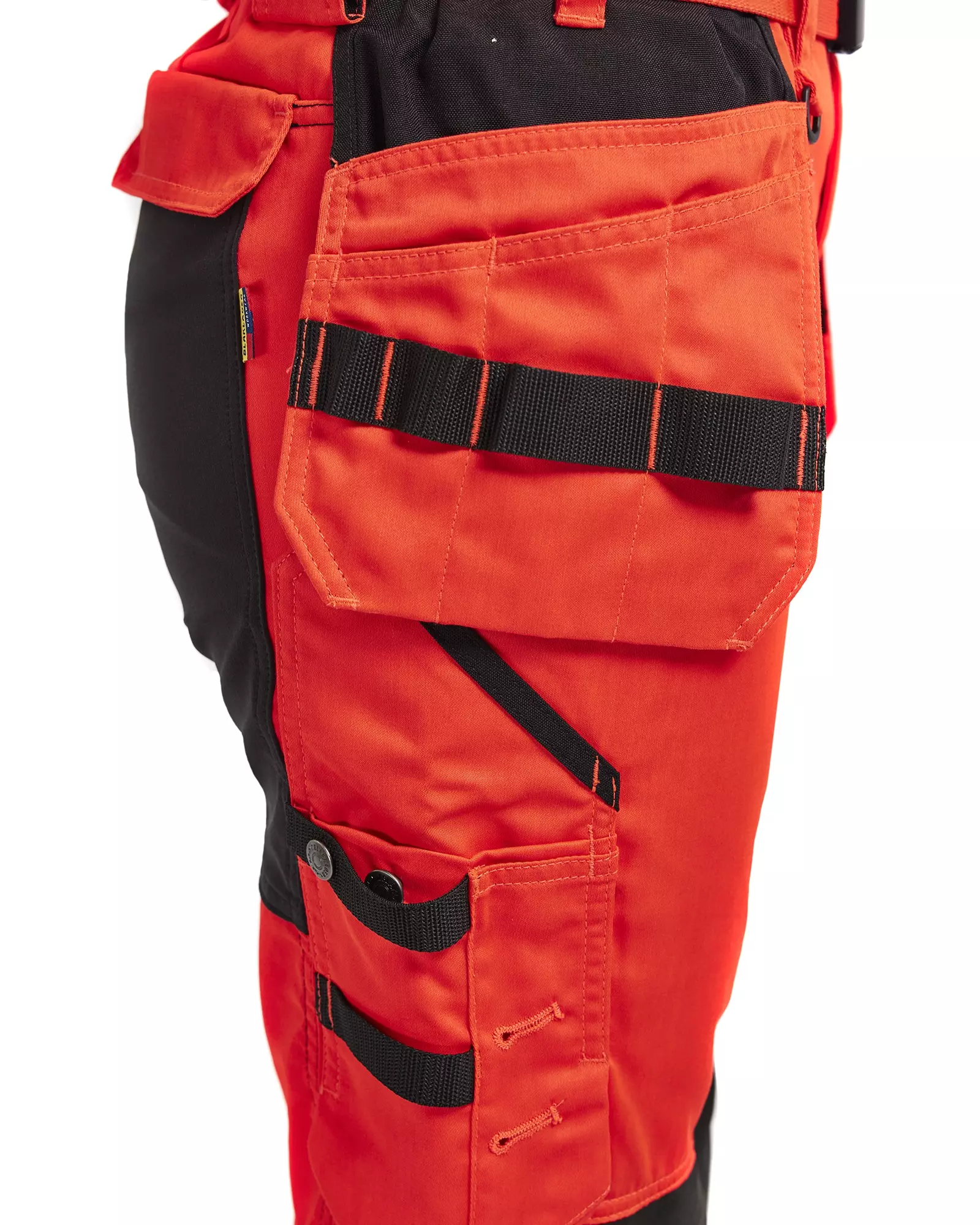 Blåkläder 716318115599, Women's High-Vis Holster Pants, Stretch, Hi-Vis Red/Black, image 6