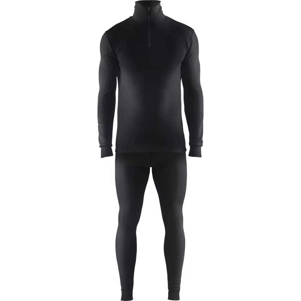 Blåkläder 489117059900, WARM Base Layer Shirt With Zip, 50% Merino Wool, Black, image 5, gallery thumbnail