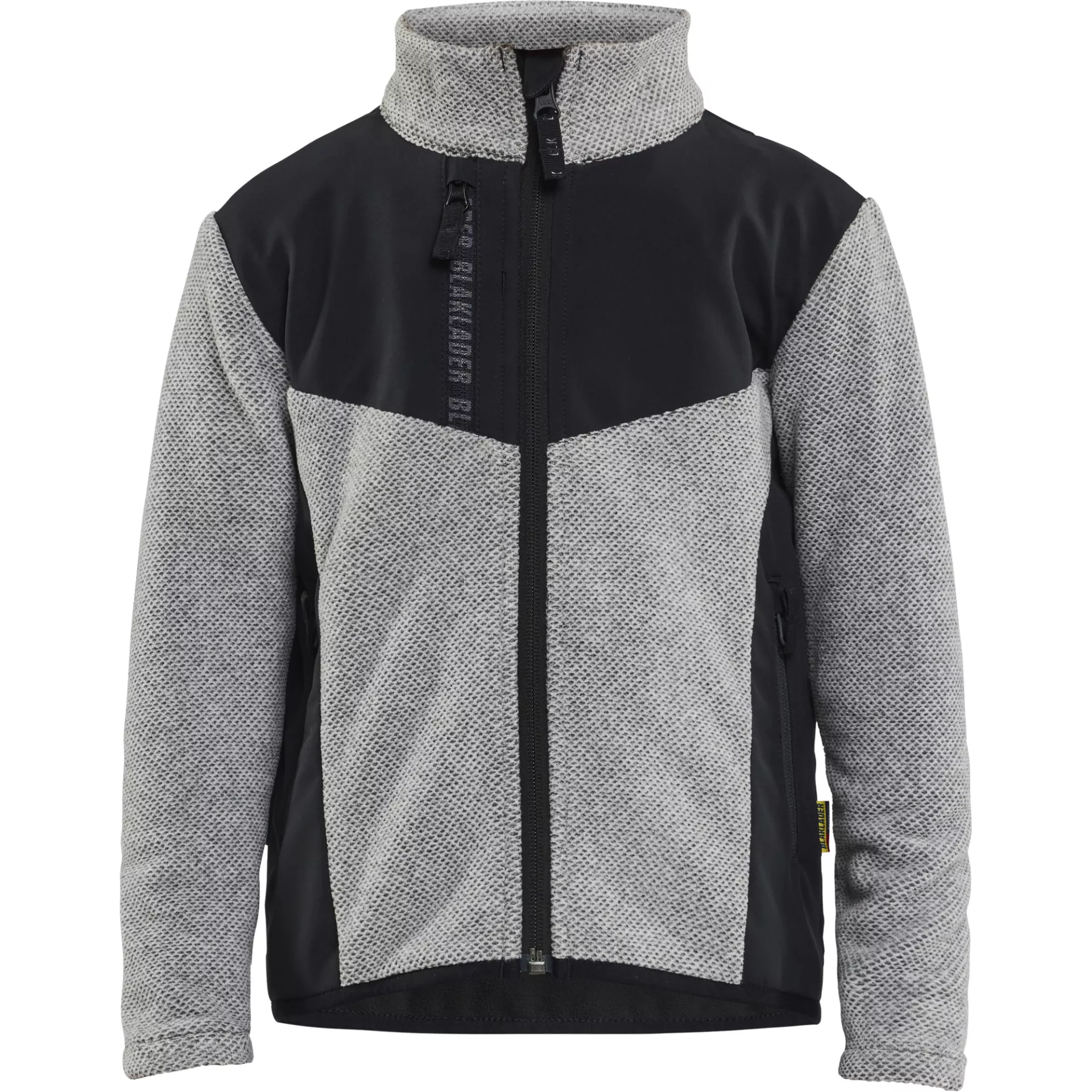 Blåkläder 520725369099, Children's Knitted Fleece Jacket, Grey Melange/Black