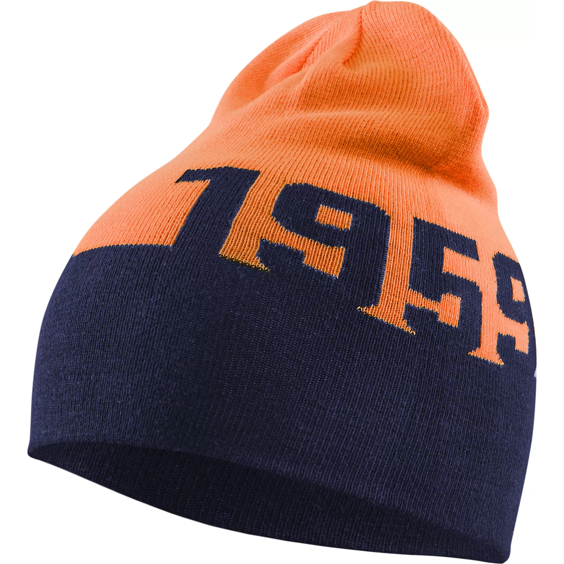 Blåkläder 205700008953, Kids' Beanie, Navy Blue/Hi-Vis Orange, image 1
