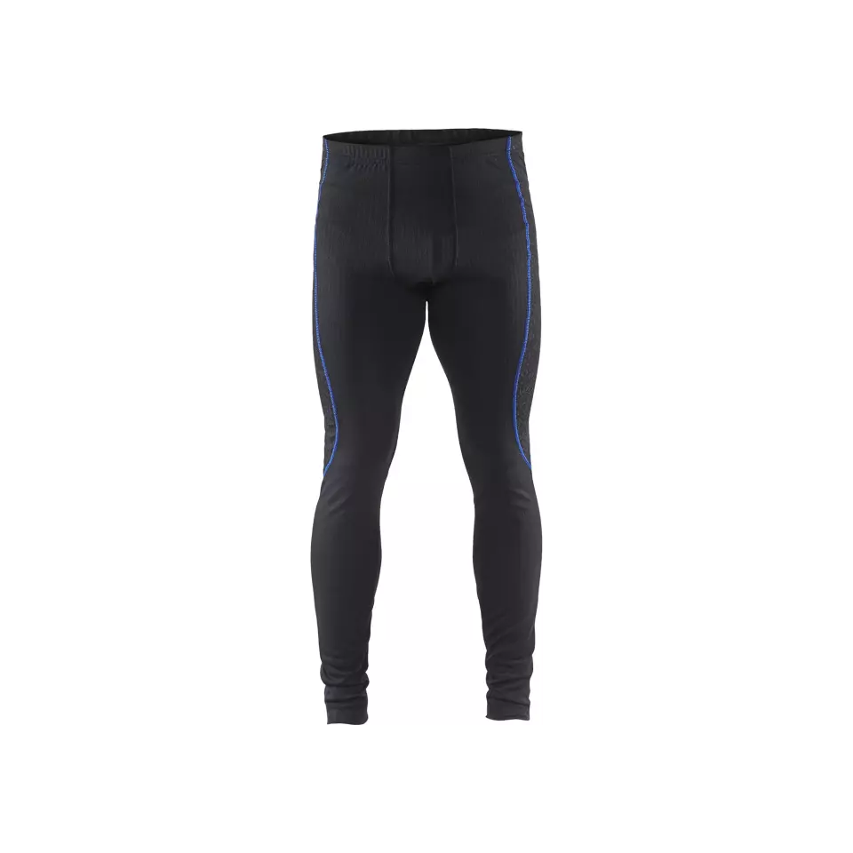 Blåkläder 184017079985, LIGHT Long Base Layer Pants, Black/Bright Blue, image 1, gallery thumbnail