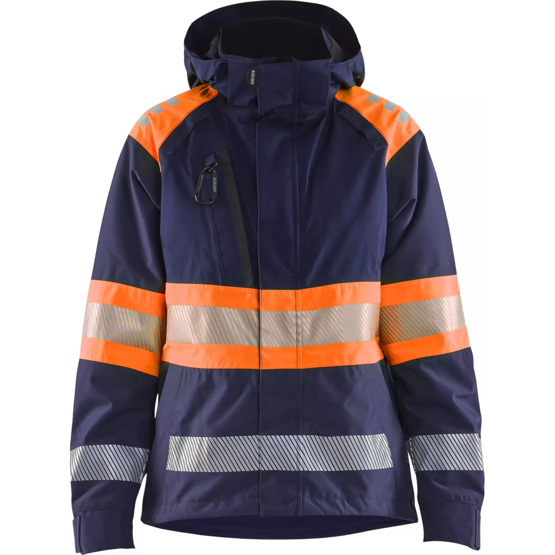 Blåkläder 443019778953, Women's High-Vis Shell Jacket, Dark Blue/High-Vis Orange