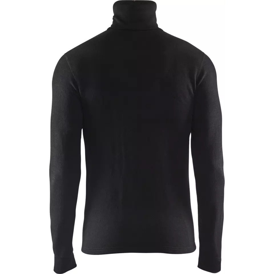 Blåkläder 489417069900, XWARM Base Layer Shirt, 70% Merino Wool, Black, image 4, gallery thumbnail