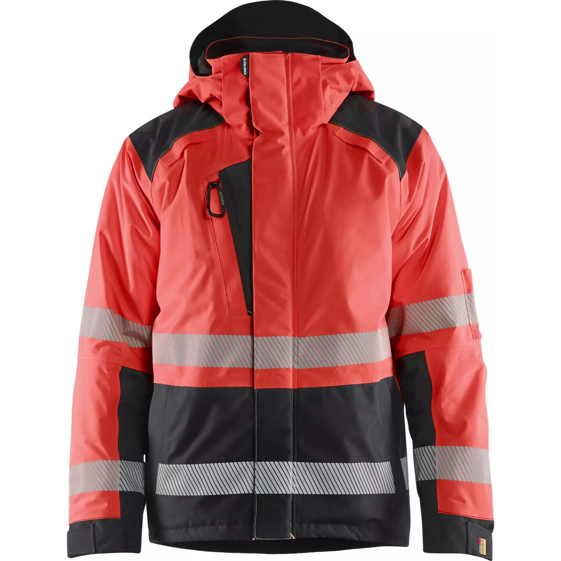 Blåkläder 445519875599, Warnschutz-Winterjacke, Leuchtrot/Schwarz