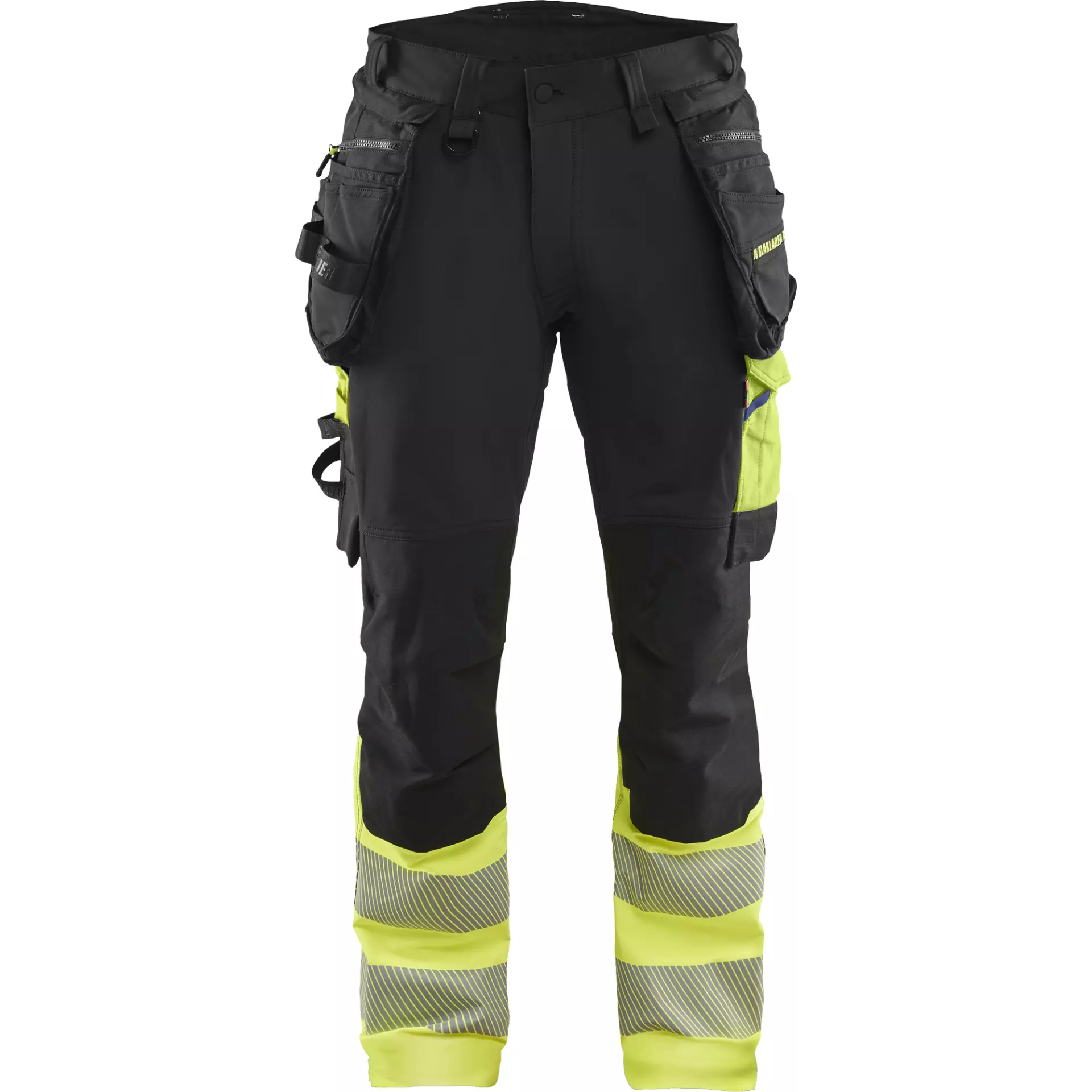 Blåkläder 112516489933, High-Vis Holster Trousers, 4-Way Stretch, Black/High-Vis Yellow