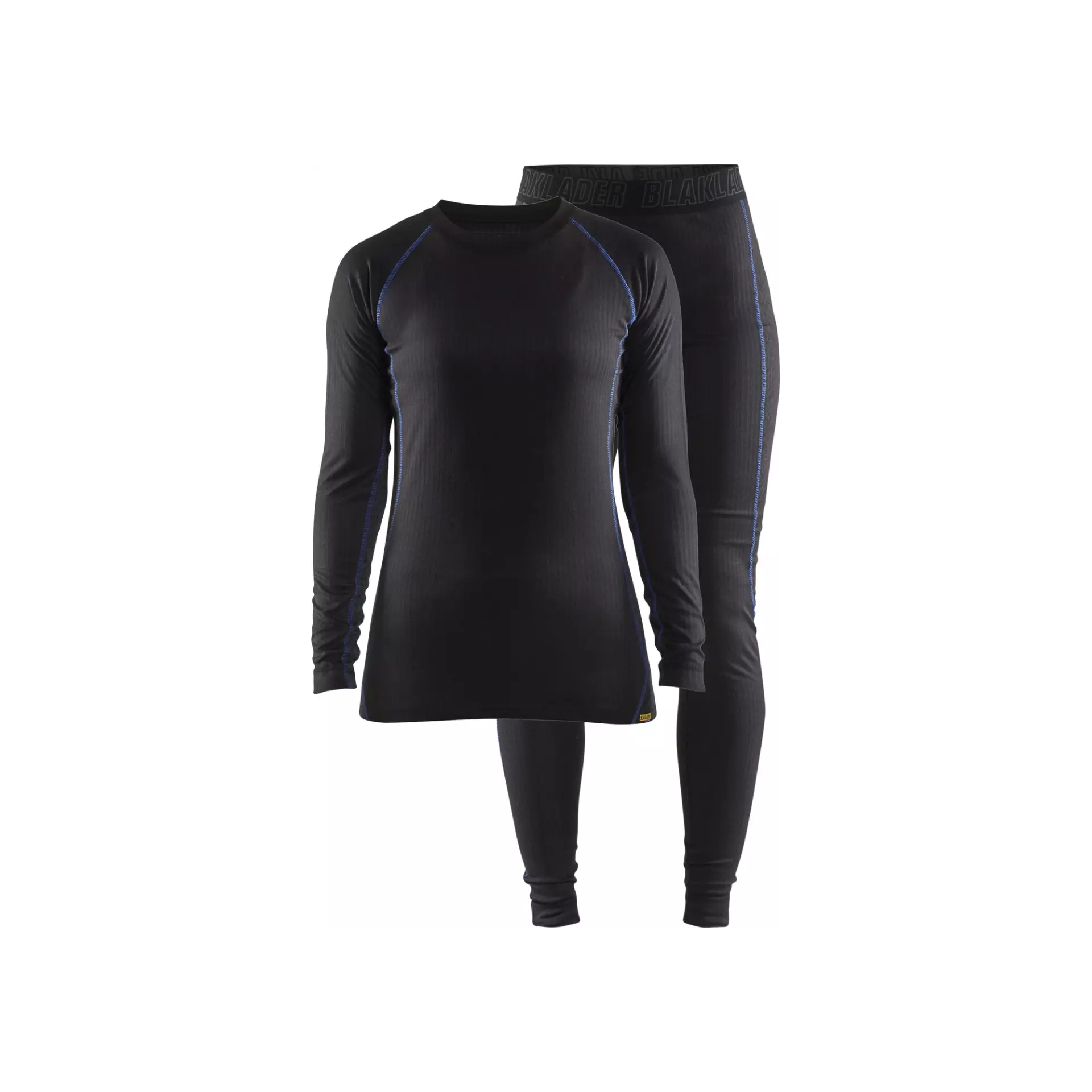 Blåkläder 720217079985, LIGHT Women's Base Layer Set, Black/Bright Blue, image 1