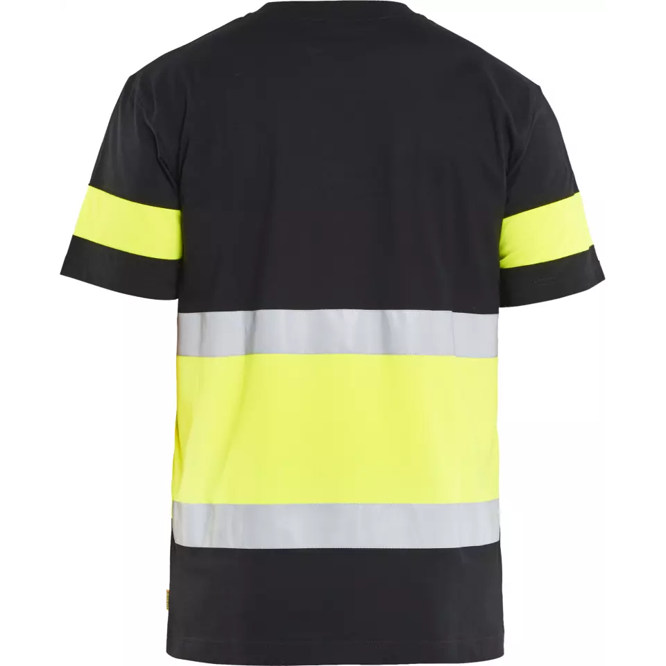 Blåkläder 338710309933, High-Vis T-Shirt, Black/High-Vis Yellow, image 4, gallery thumbnail