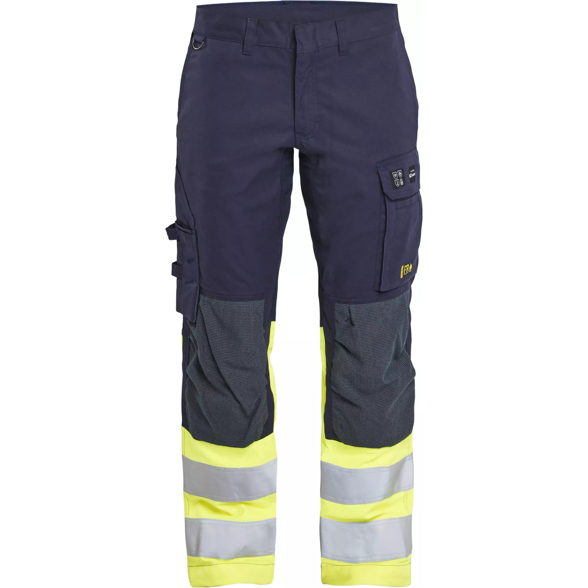 Blåkläder 178715128933, Multinorm Stretch Work Trousers with Inherent Flame Protection, Navy/Yellow