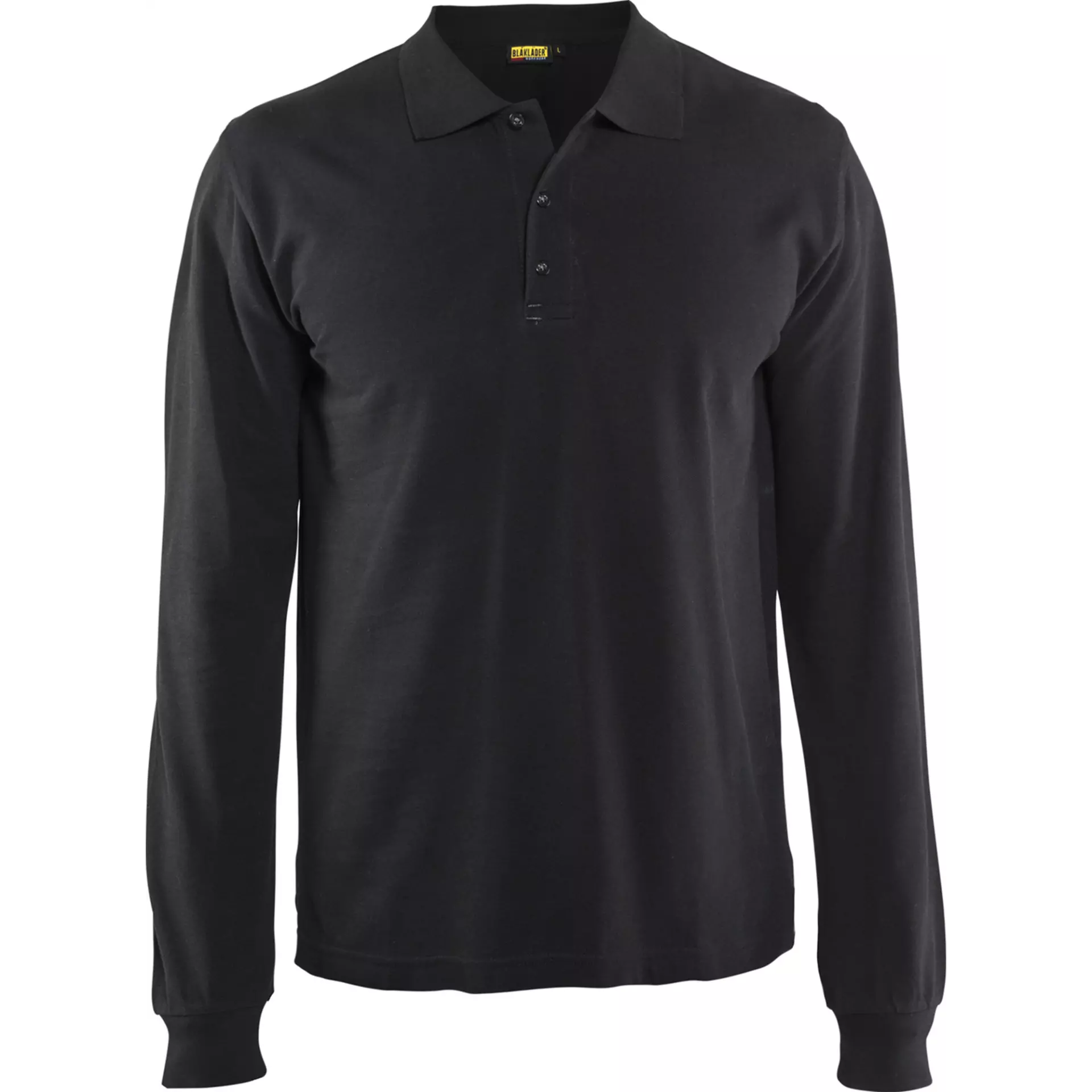 Blåkläder 338810509900, Long Sleeve Pique Polo Shirt, Black