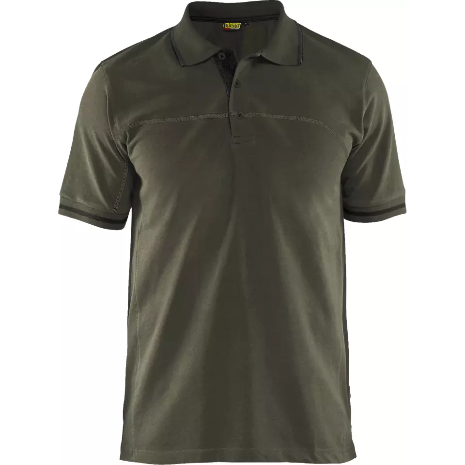 Blåkläder 338910504599, Polo Shirt, Olive Green/Black, image 1, gallery thumbnail