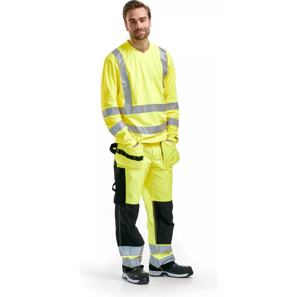Blåkläder 338110703300, High-Vis Long-Sleeve T-Shirt With UV Protection, High-Vis Yellow, image 5, gallery thumbnail