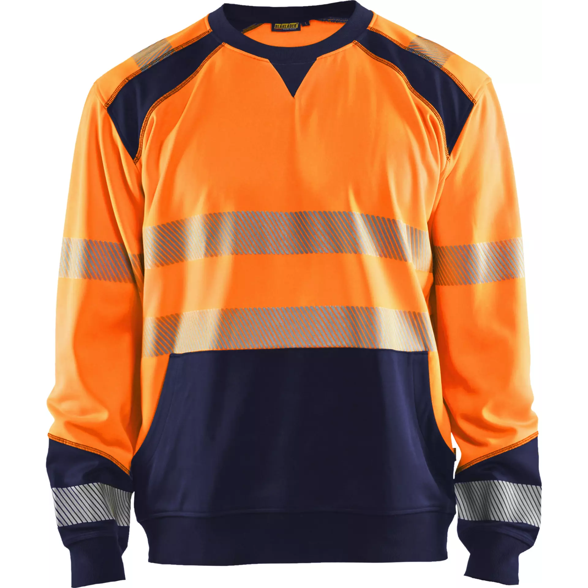 Blåkläder 354125285389, High-Vis Sweatshirt, Hi-Vis Orange/Dark Blue