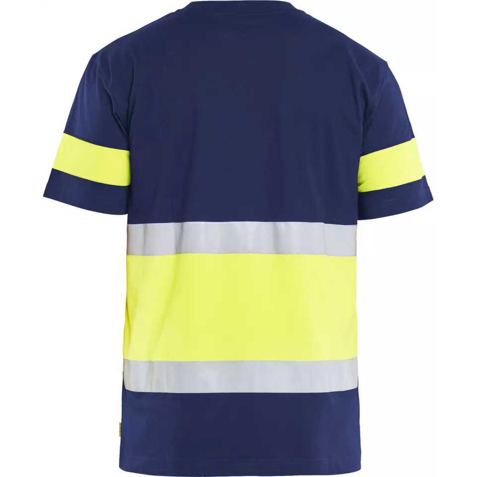 Blåkläder 338710308833, High-Vis T-Shirt, Navy Blue/Hi-Vis Yellow, image 4, gallery thumbnail