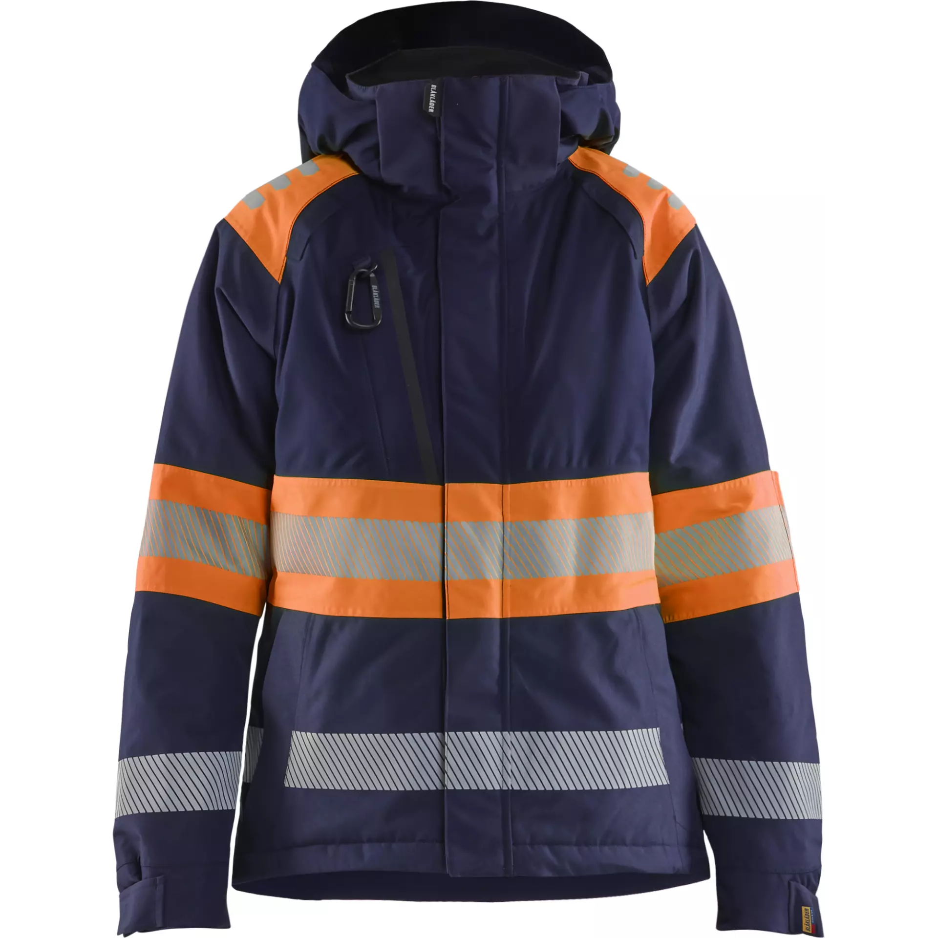 Blåkläder 447019778953, Women's High-Vis Winter Jacket, Dark Blue/High-Vis Orange