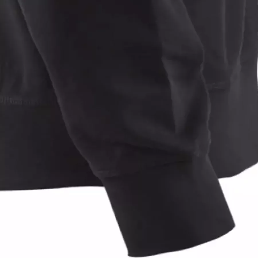 **Ribbed Cuffs** hold the sleeves in place while keeping warmth comfortably close.