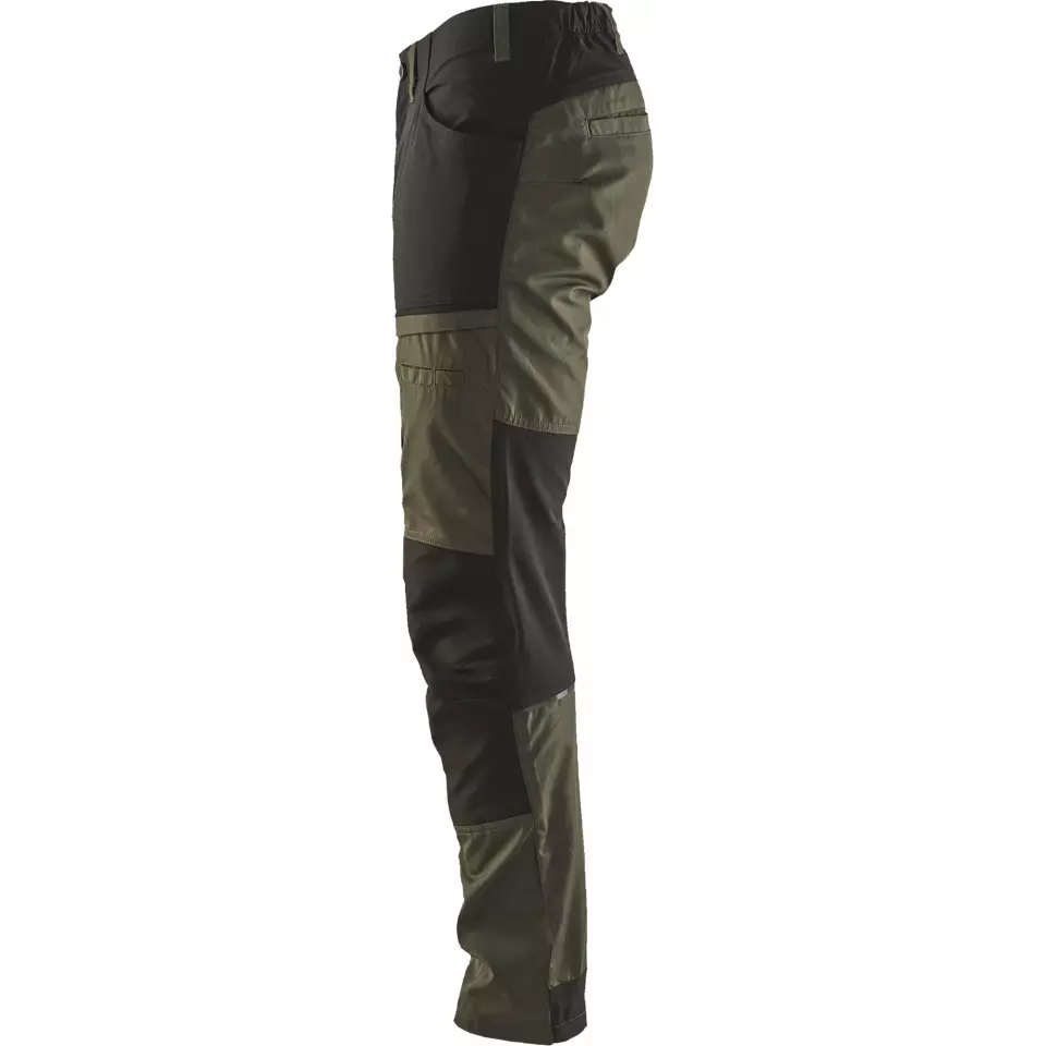 Blåkläder 145618454599, Stretch Work Pants, Olive Green/Black, image 3, gallery thumbnail