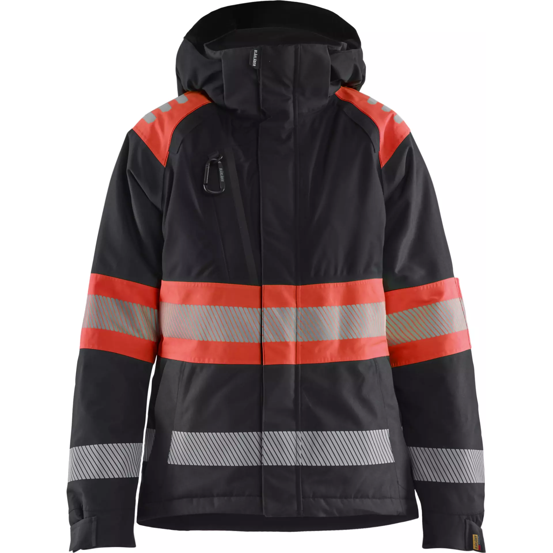 Blåkläder 447019779955, Women's High-Vis Winter Jacket, Black/Hi-Vis Red