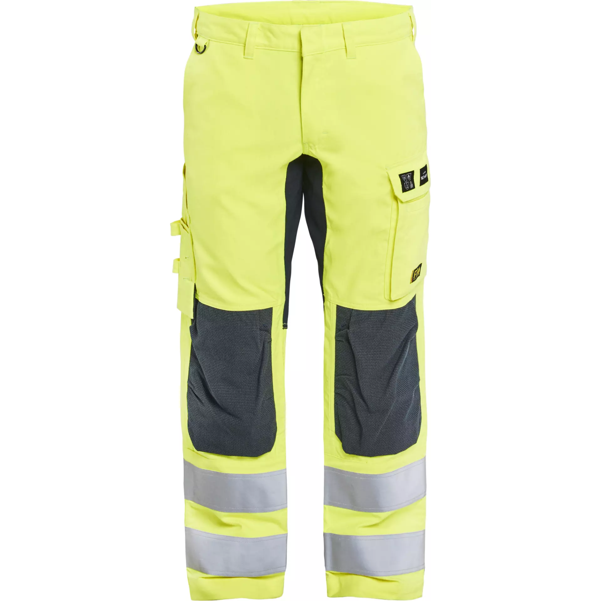 Blåkläder 178815123389, Multinorm Stretch Work Trousers with Inherent Flame Protection, Yellow/Dark Navy