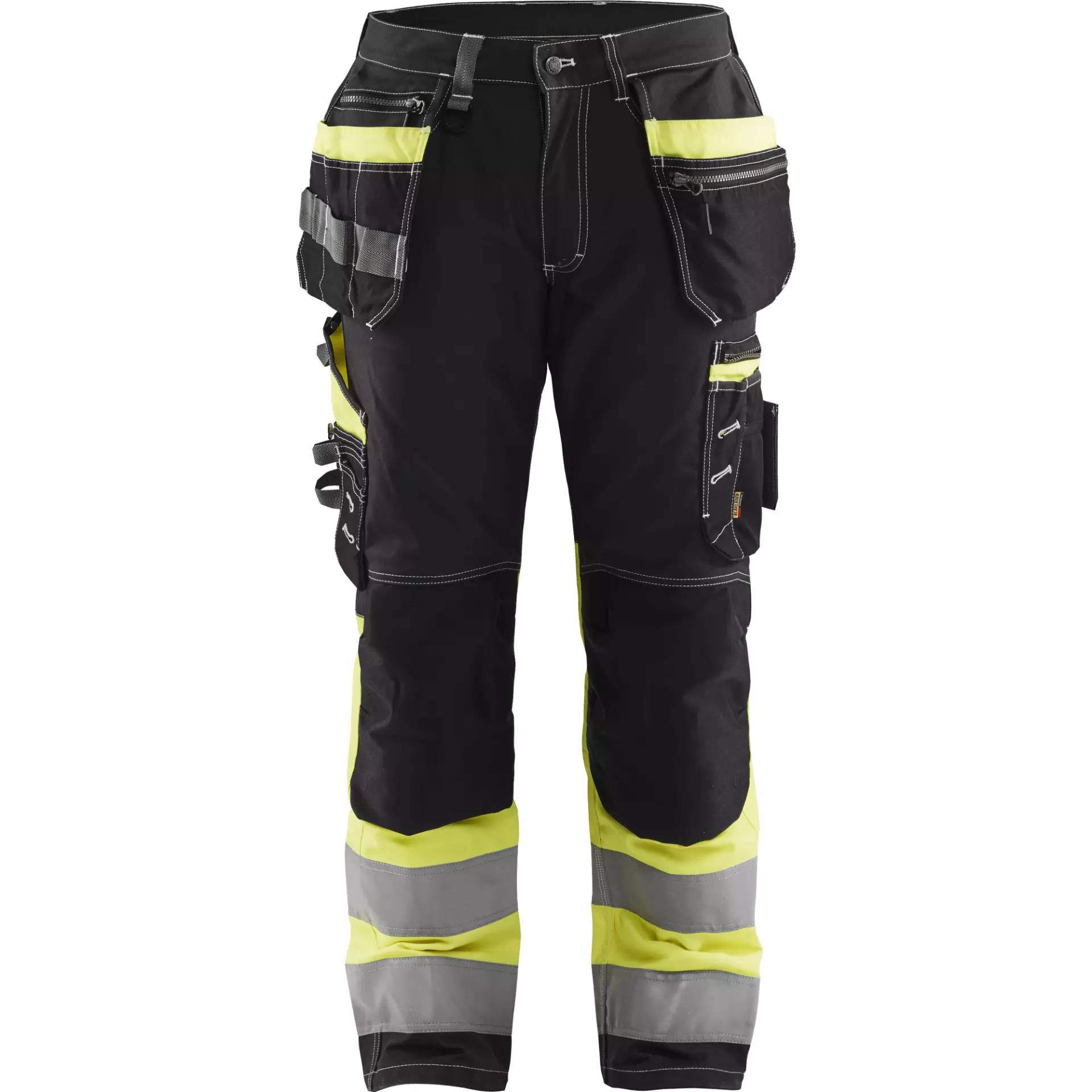 Blåkläder 179413709933, High-Vis Holster Trousers, Stretch, Black/Hi-Vis Yellow