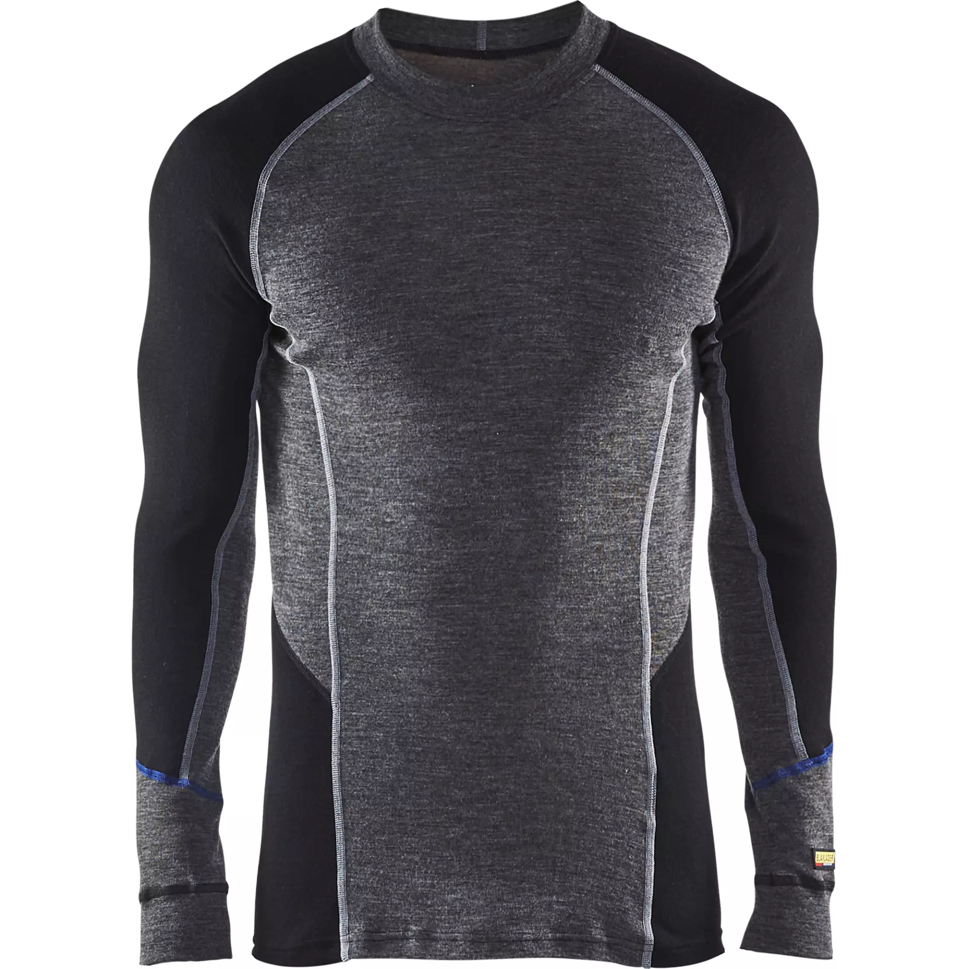 Blåkläder 489717329699, WARM Base Layer Shirt, 100% Merino Wool, Gray/Black, image 1