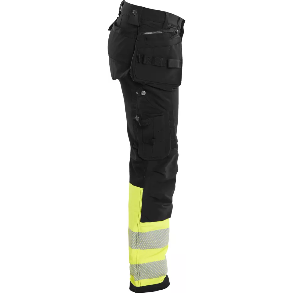 Blåkläder 199316429933, High-Vis Holster Pants, 4-Way Stretch, Black/Hi-Vis Yellow, image 2, gallery thumbnail